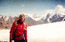 На Леднике "Туристов" - над головой - пик Стальского 4600 м.